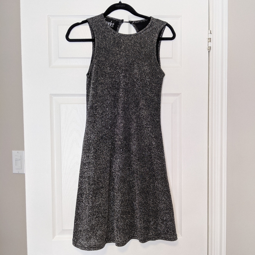 Metallic Black and Silver Dress